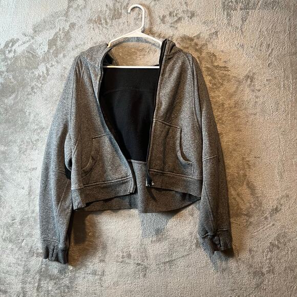 Lululemon Scuba Oversized Full Zip Heathered Speckled Black( No Zipper) M/L - Picture 1 of 5